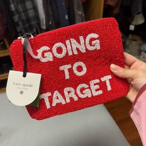 Kate Spade Red Beaded 'Going to Target' Pouch